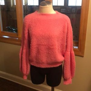 Lucy Paris balloon sleeve crew neck size m